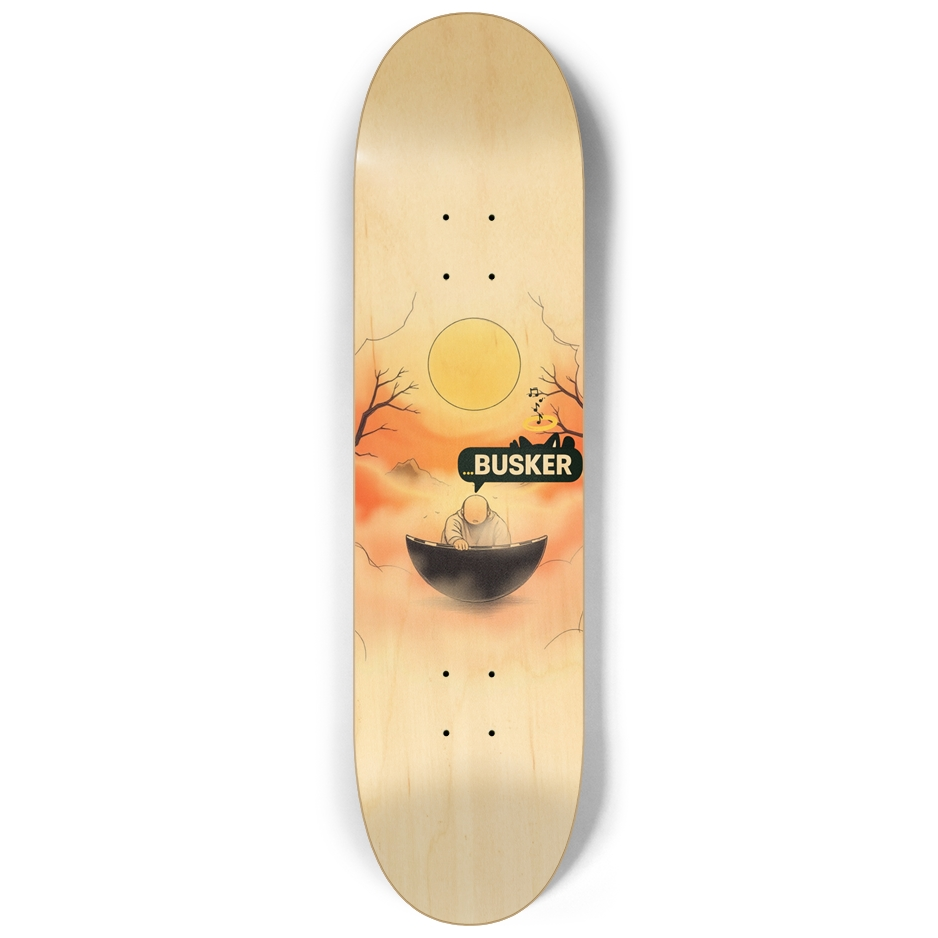 Zen...BUSKER 8.25 Skateboard (Natural Finish)