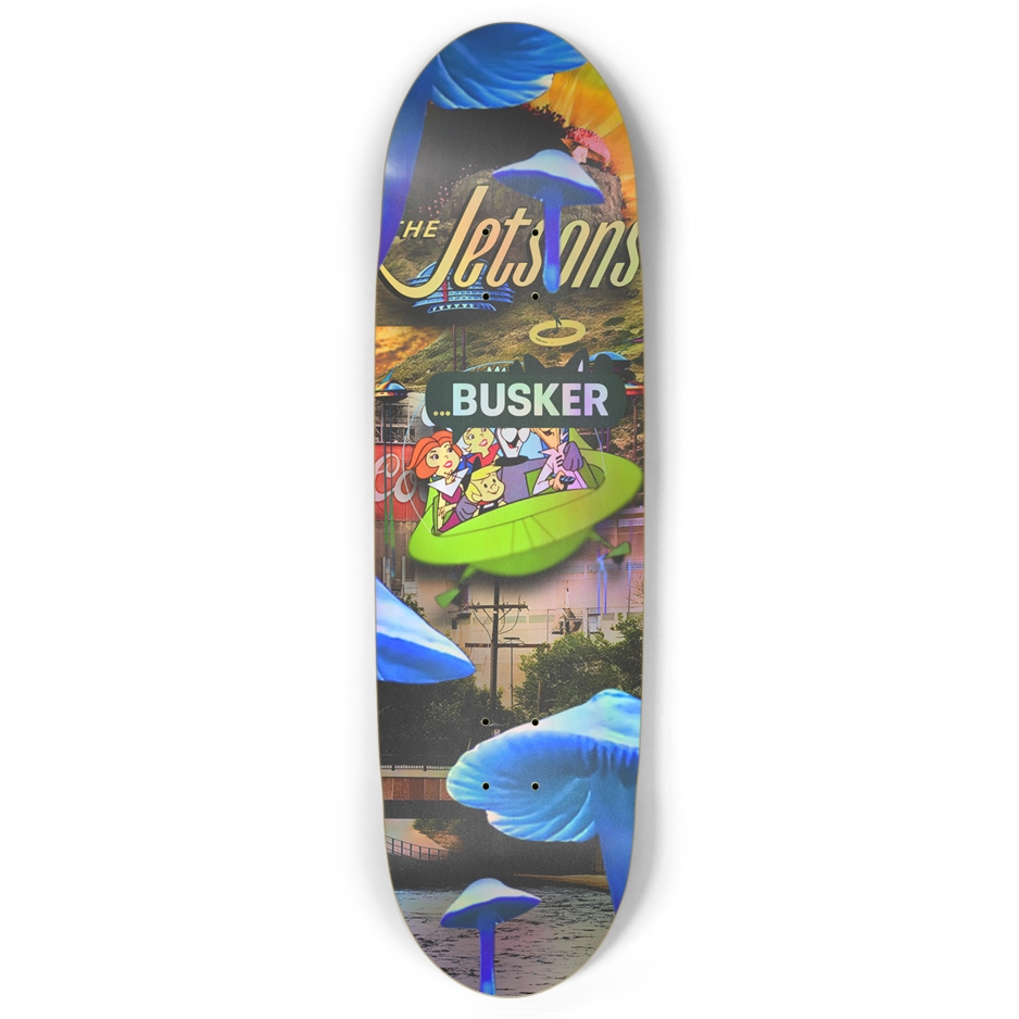 The Jetsons in Golden...BUSKER Football | Retro Skateboard | (Holographic)