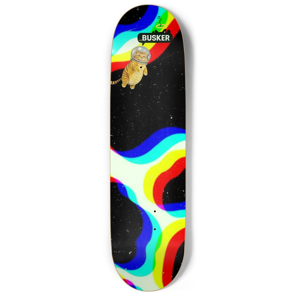 Space Cat ...BUSKER 9" Skateboard (Glow-in-the-Dark)