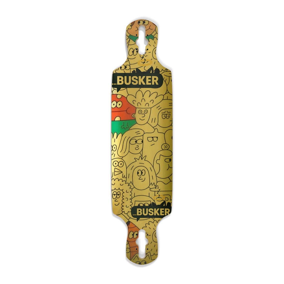 Golden Crowd ...BUSKER Drop Through Longboard (Gold Foil)