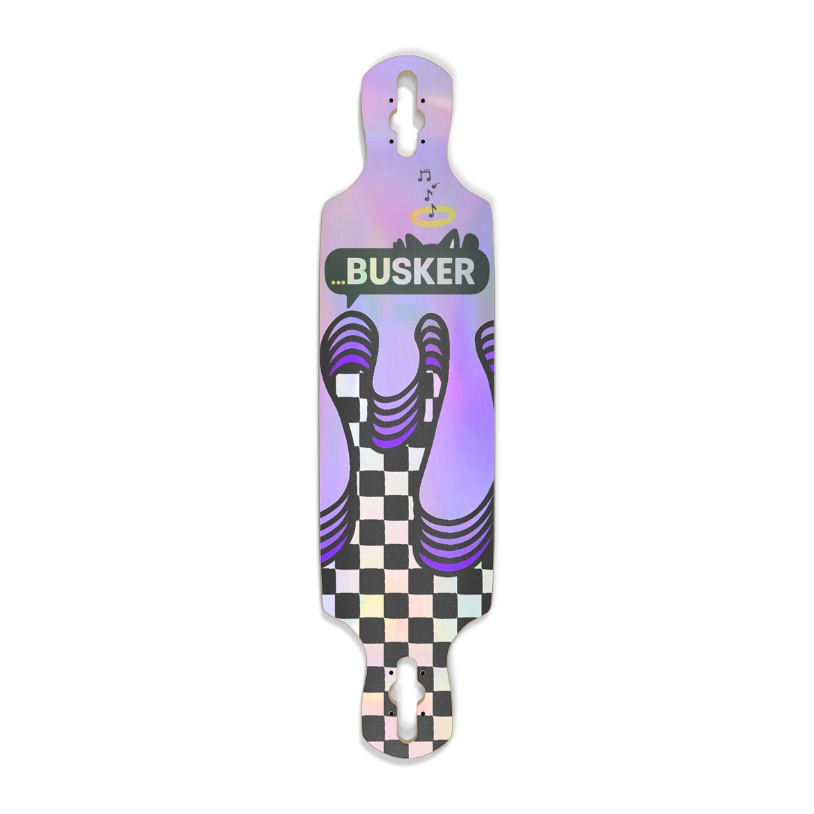 NEObrutalism ...BUSKER Drop Through Longboard (Holographic)