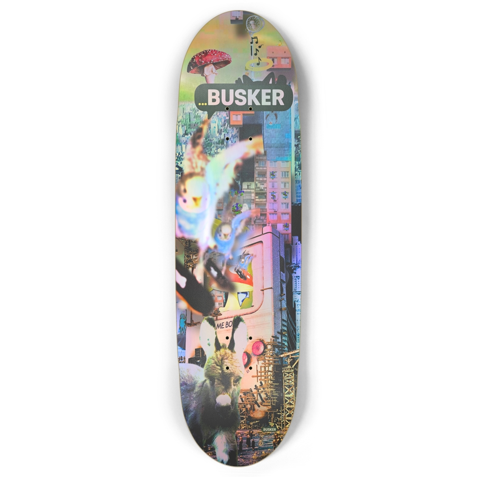 M...BUSKER | Football | Retro Skateboard (Holographic)