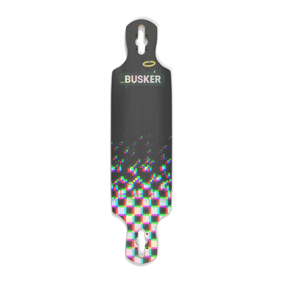 Glitch Finish...BUSKER Drop Through Longboard (Holographic)