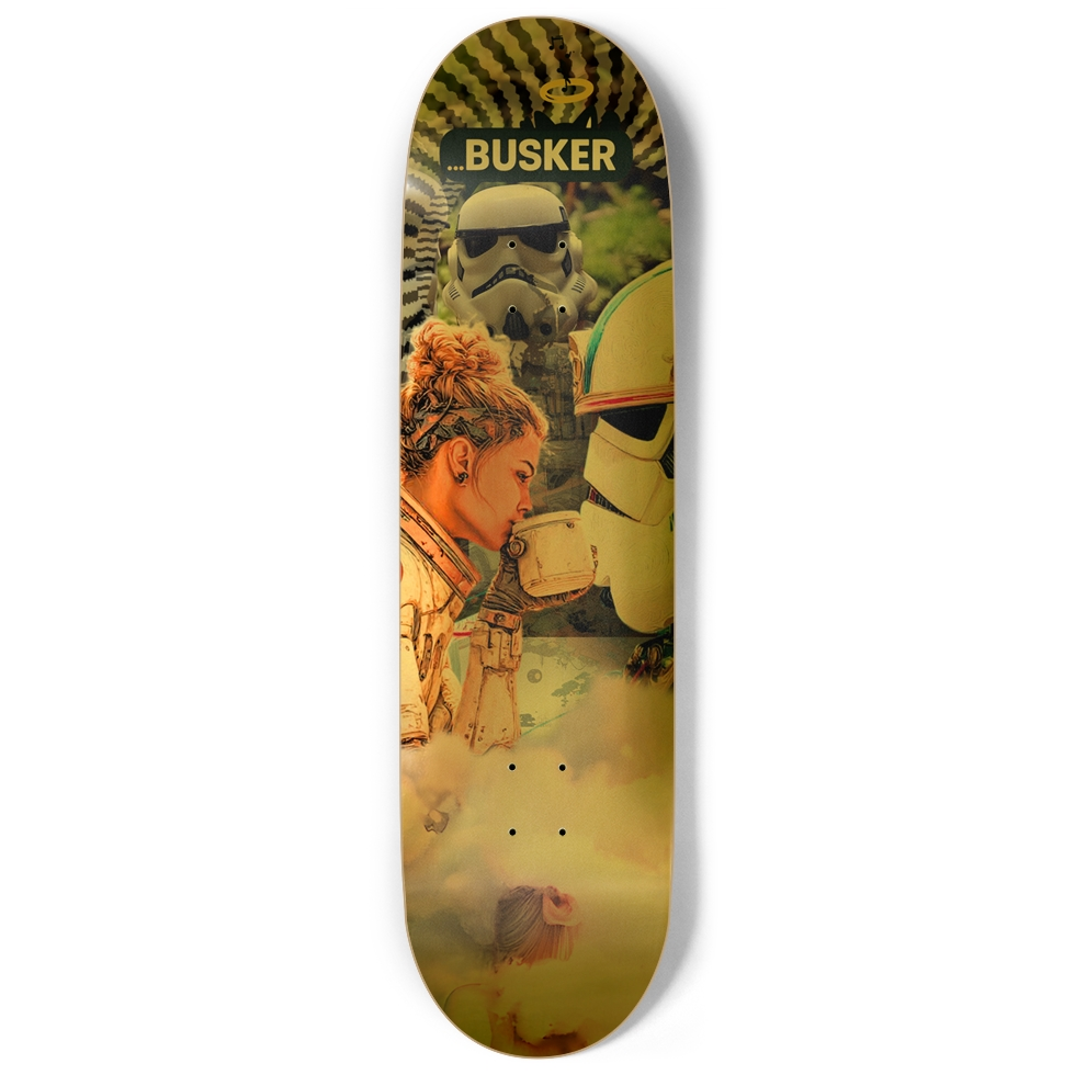 Tea at Babe's in Golden...BUSKER 9" Skateboard (Gold Foil)