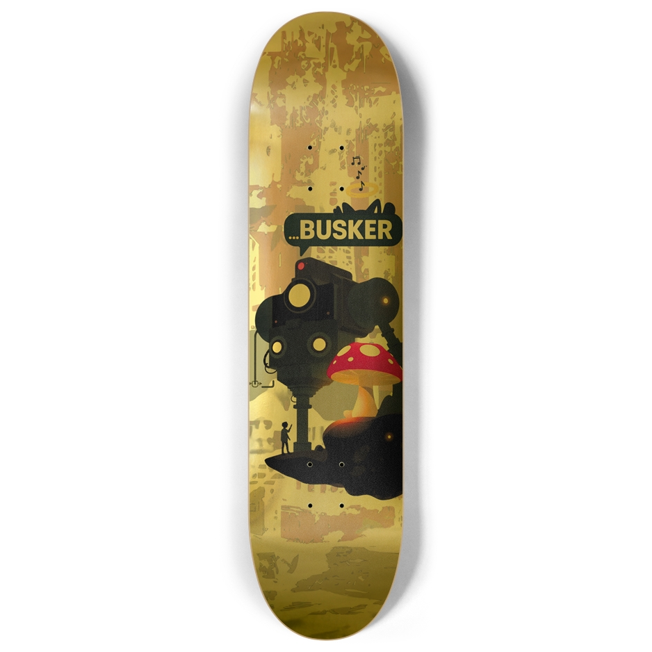 Drone Maker...BUSKER 8" Skateboard (Gold Edition)