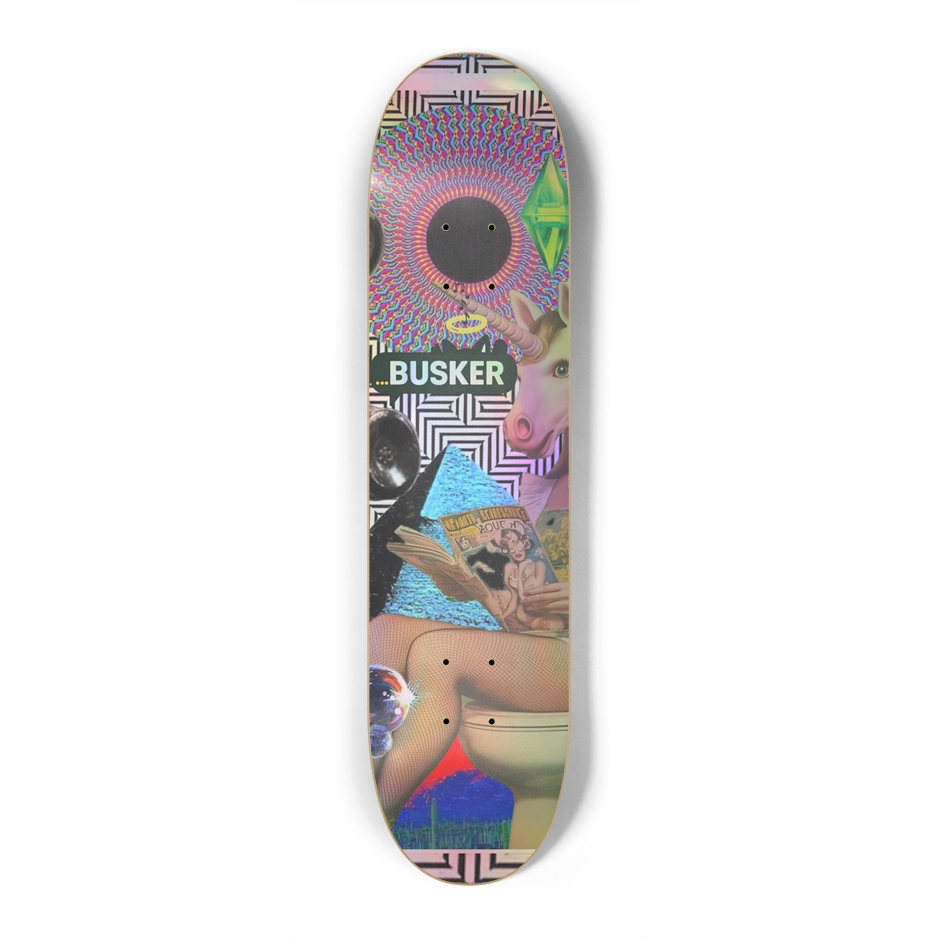 THE SIMS on Acid...BUSKER Kid Skateboard (Holographic)