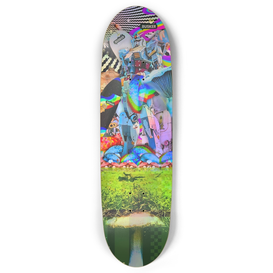 Nada Gun Dam...BUSKER | Football | Retro Skateboard  | Holographic