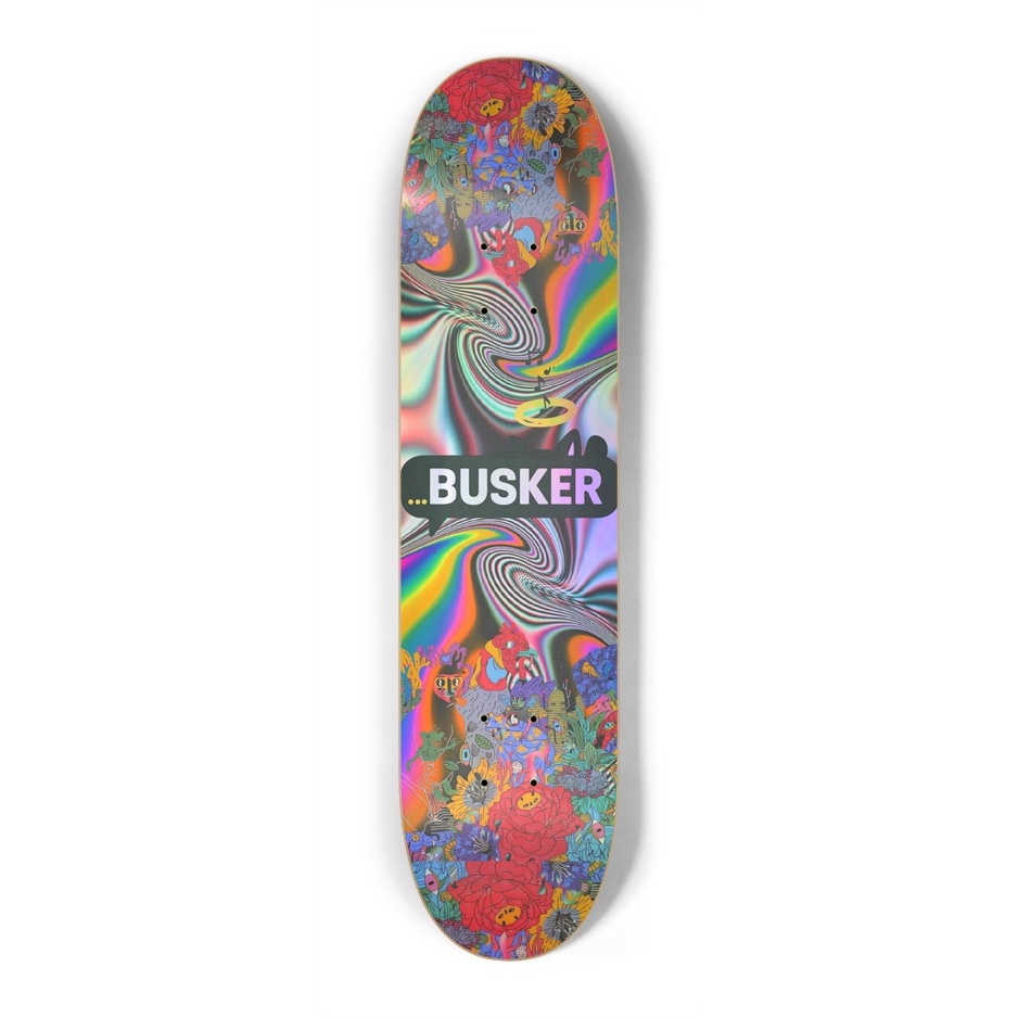 Psychedelic Bouquet...BUSKER Kid Skateboard