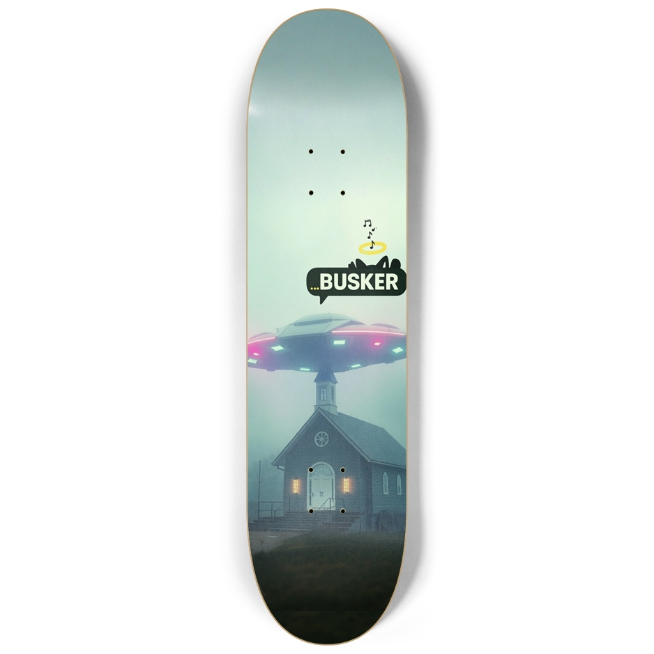 Cosmic Church...BUSKER 8.25 Skateboard (Glows-in-the-Dark)