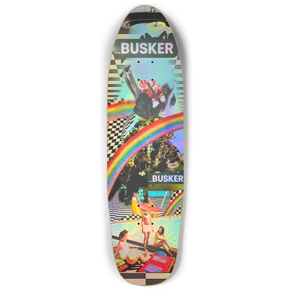 Pool Party...BUSKER | Punk Nose Pool | Retro Skateboard | (Holographic)