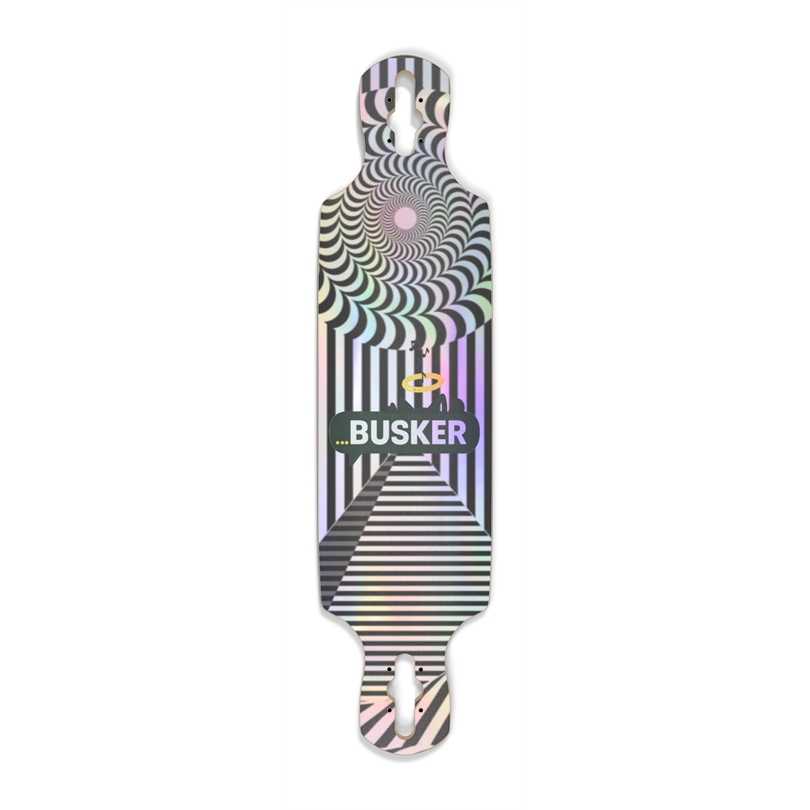 Optical Pyramid ...BUSKER Drop Through Longboard (Holographic)