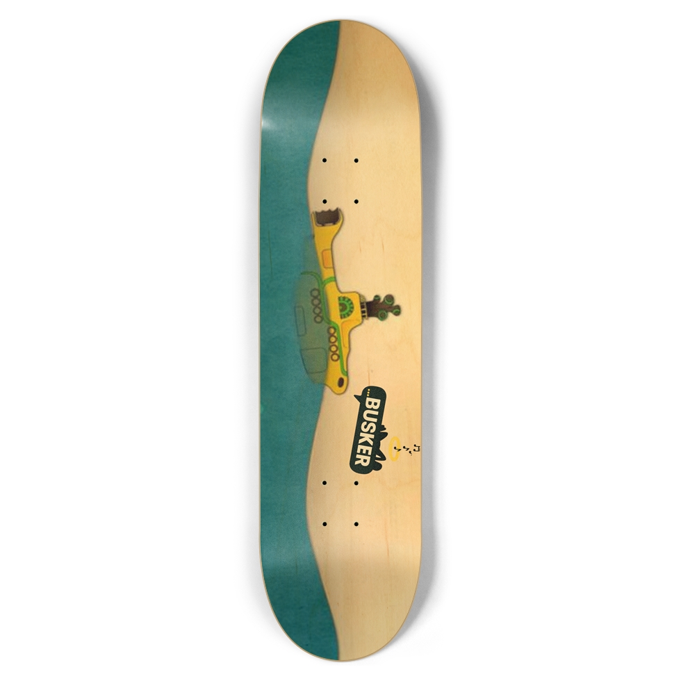 Yellow Submarine...BUSKER 8.5 Skateboard (Natural Finish)