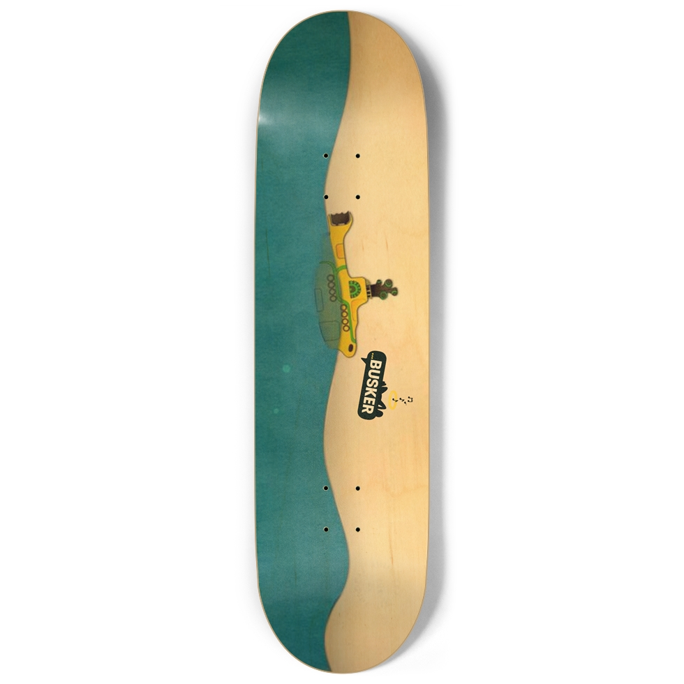 Yellow Submarine ...BUSKER  9" Skateboard (Natural Finish)