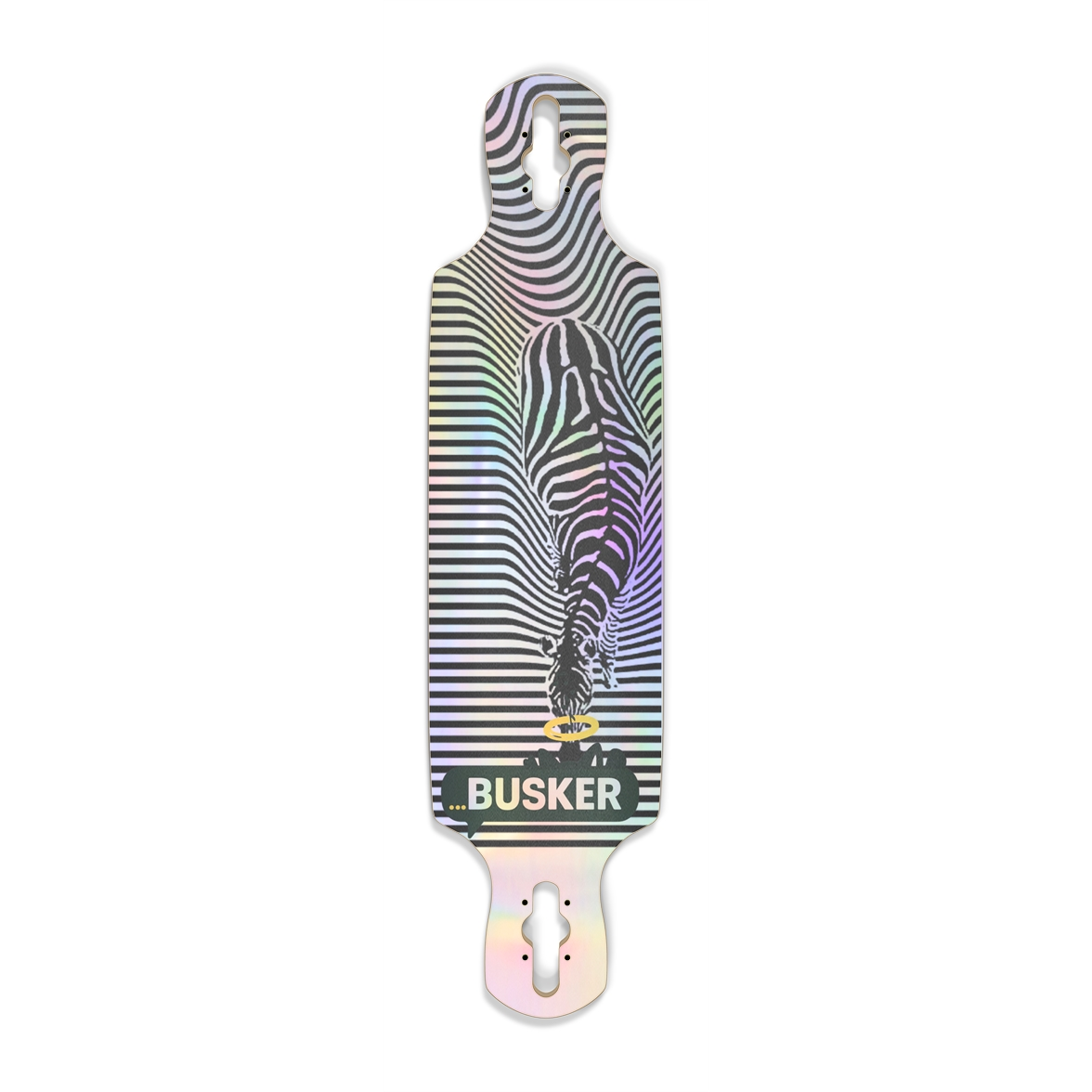 Zebra ...BUSKER Drop Through Longboard (Holographic)