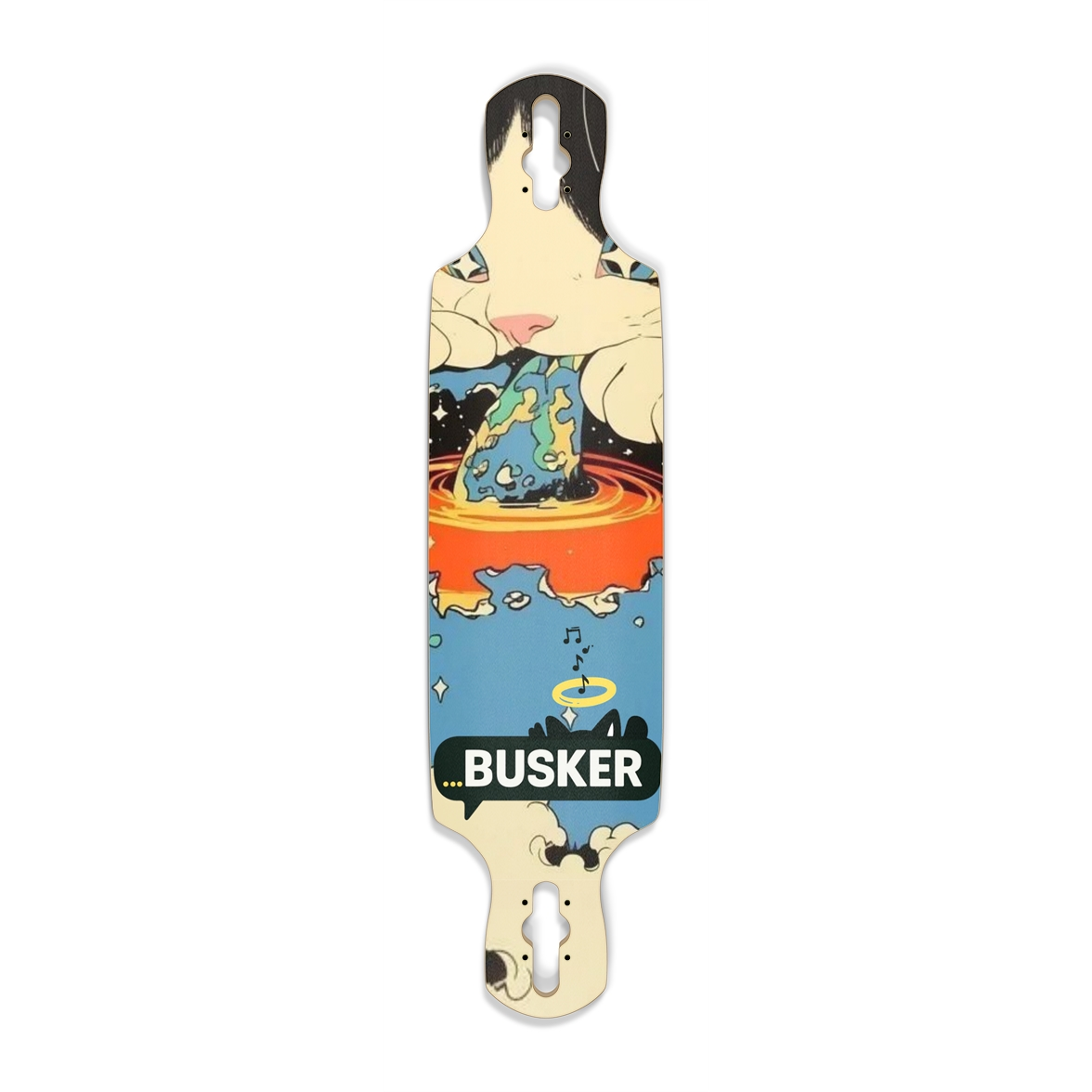 Cosmic Cat Purge ...BUSKER Drop Through Longboard
