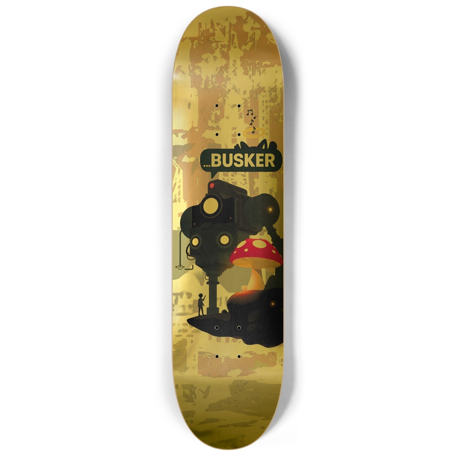 Gold Drone Maker...BUSKER 8.25 Skateboard (Gold Foil)