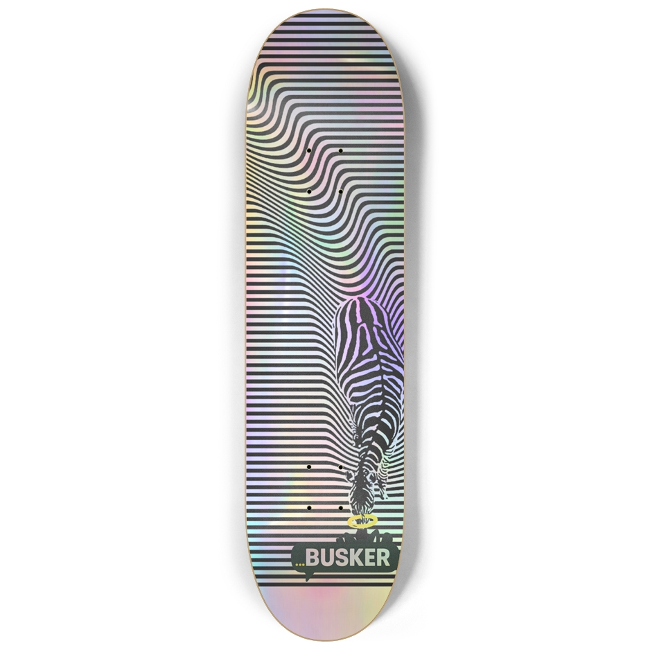 Zebra...BUSKER 8.25 Skateboard (Holographic)