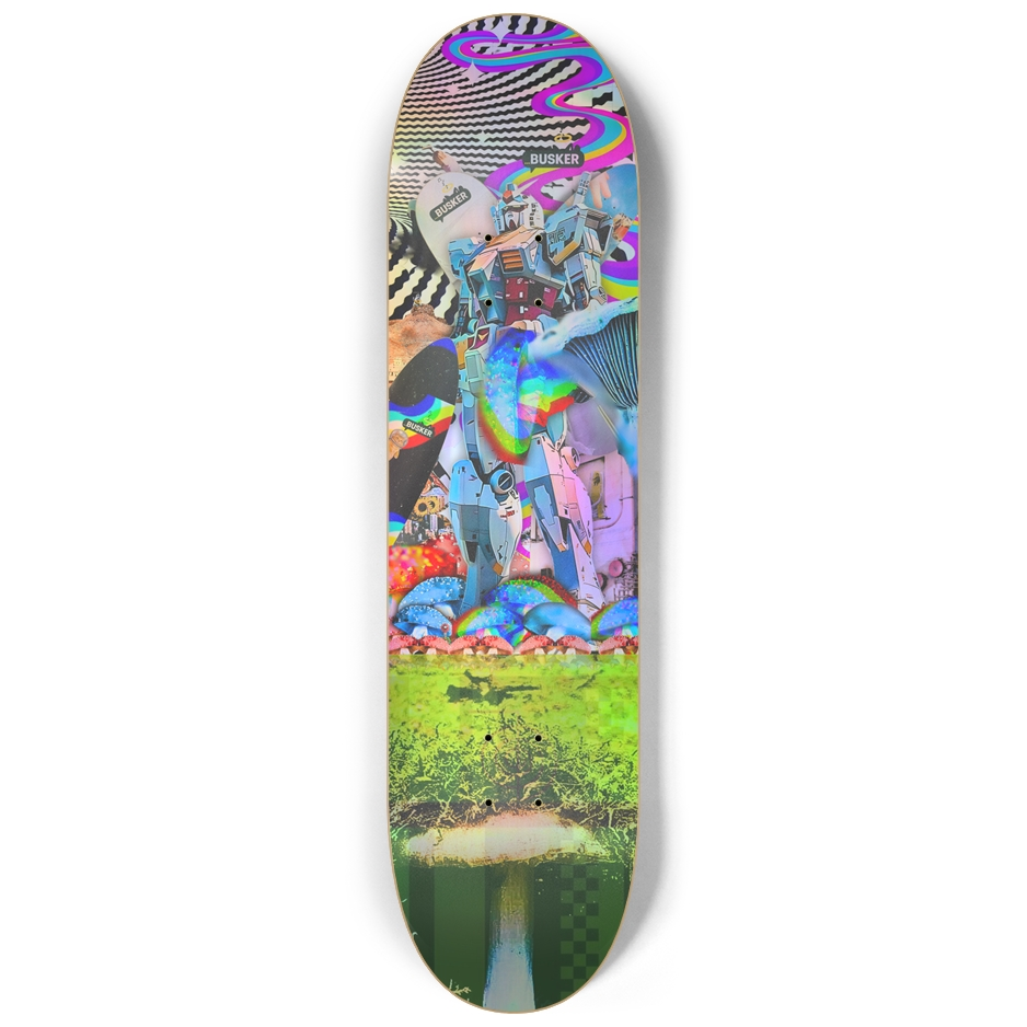 Nada Gun Dam...BUSKER 9" Skateboard (Holographic)