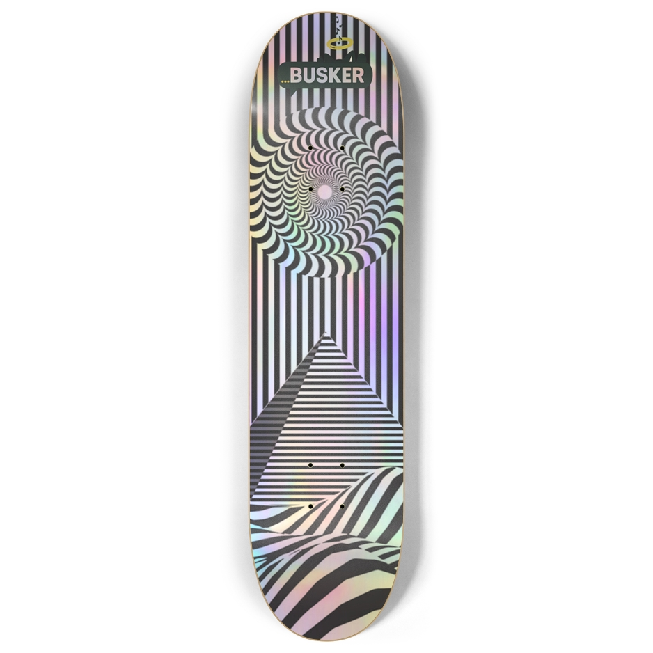 Optical Pyramid...BUSKER 8" Skateboard (Holographic)