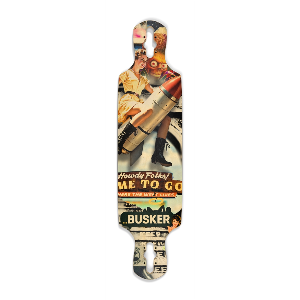 Me to GO...BUSKER Drop Through Longboard (Natural)