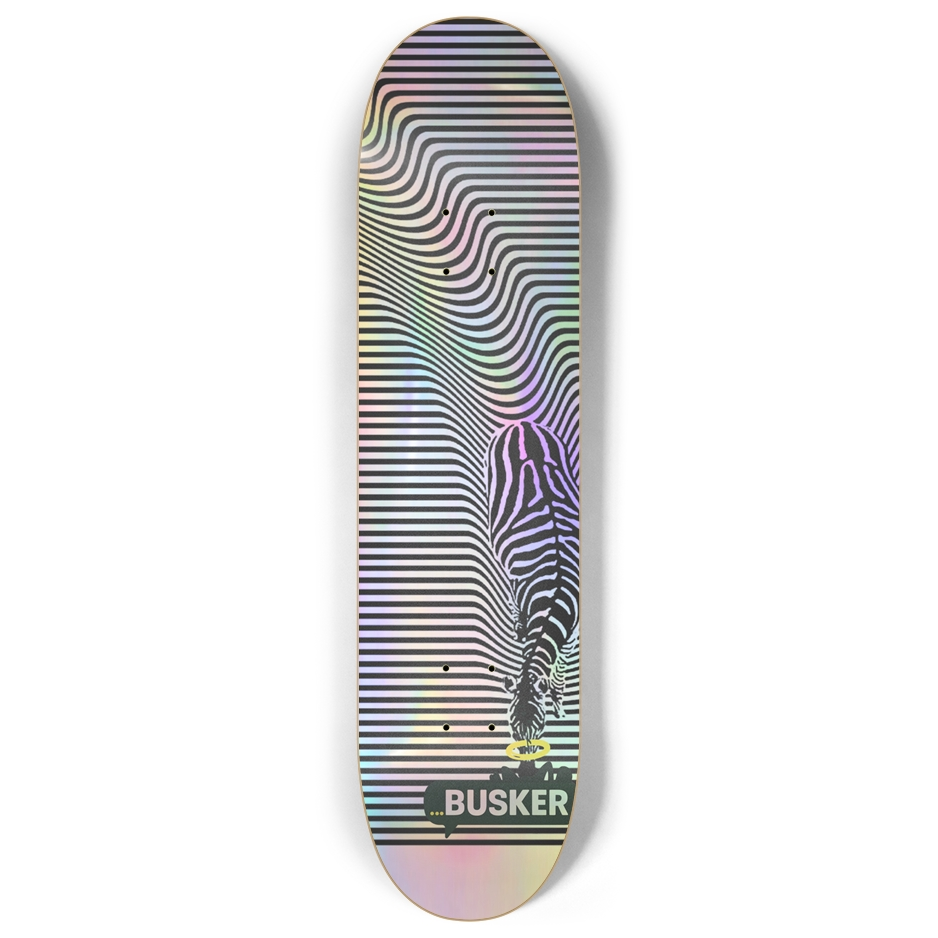 Zebra...BUSKER 8" Skateboard (Holographic)