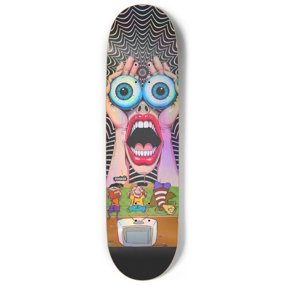 Ed,Edd & Eddy ...BUSKER  9" Skateboard (Holographic)