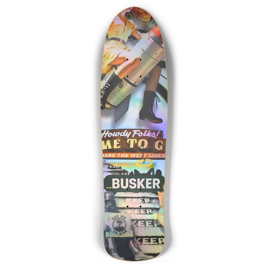Me to GO...BUSKER| Retro Rocket | Retro Skateboard | (Holographic)