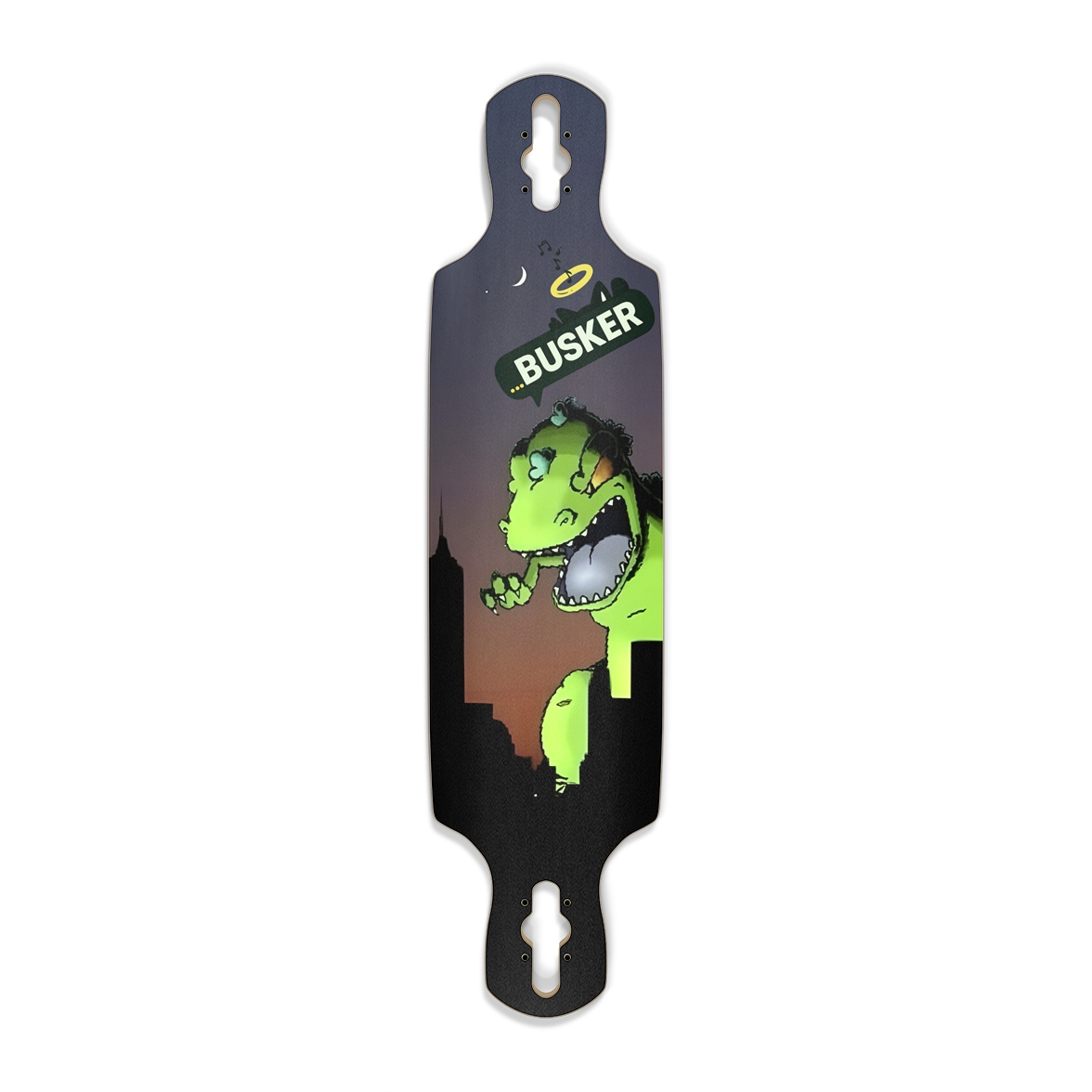 Glowing Reptar ...BUSKER  Drop Through Longboard (Glow-in-the-Dark)