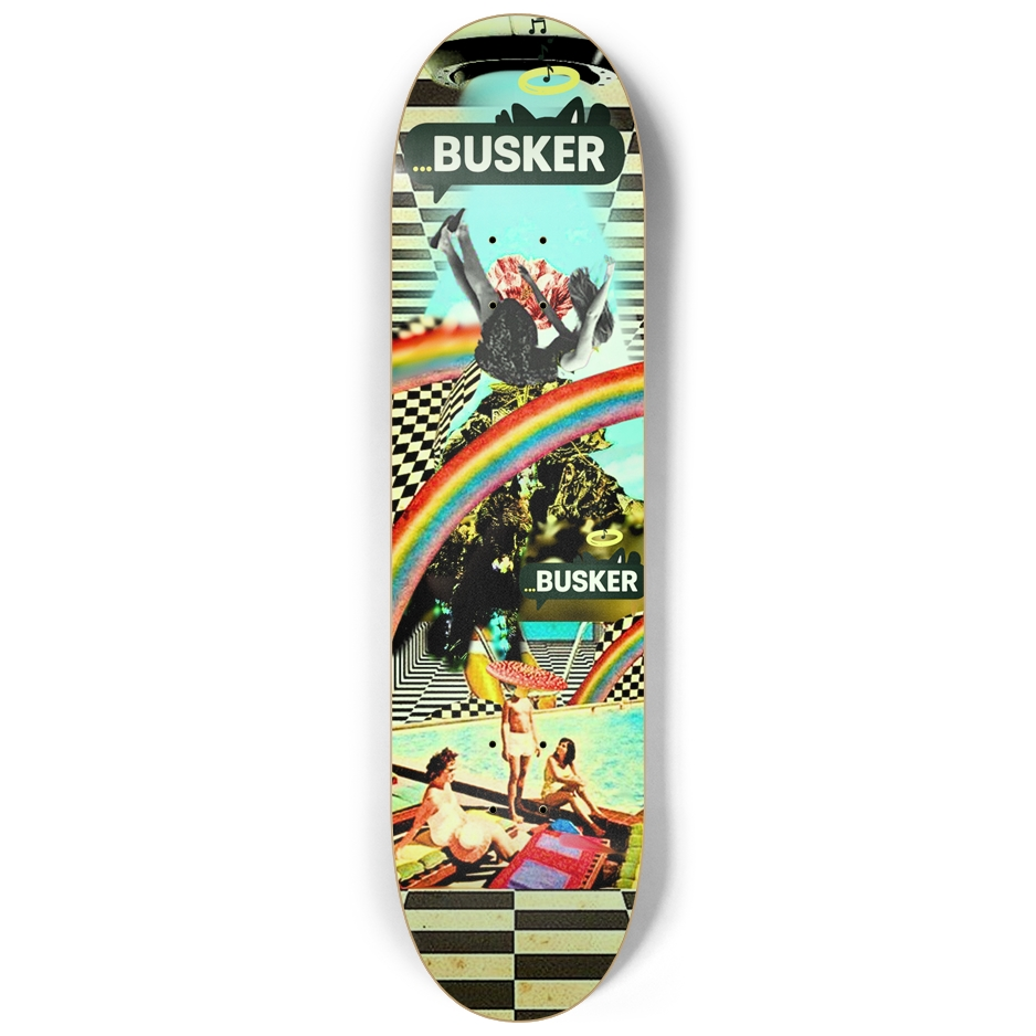Pool Party...BUSKER 8.25" Skateboard (Glows-in-the-Dark))