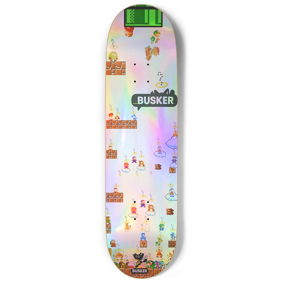 Retro Gamer ...BUSKER  9" Skateboard (Holographic)