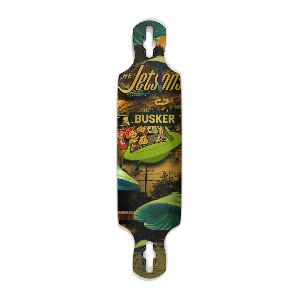 The Jetsons in Golden...BUSKER Drop Through Longboard (Gold Foil)